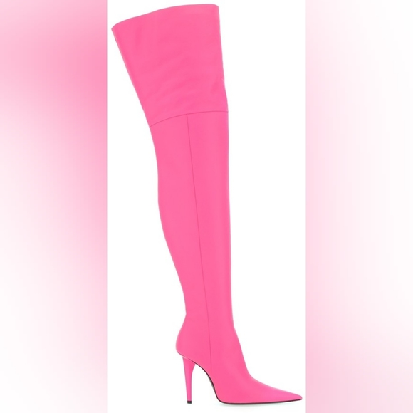 New without box unworn AUTHENTIC Balenciaga pink leather boots - Picture 3 of 13